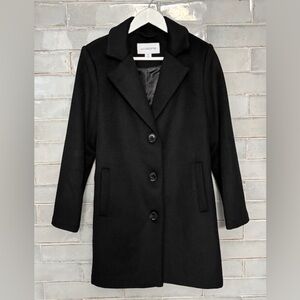 🌹 Liz Claiborne Ladies’ Black Wool Pea Coat 
Size: Petite Medium 🌹